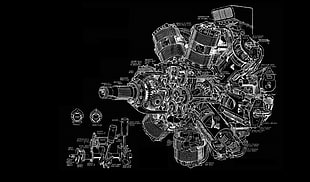 illustration of an engine chart HD wallpaper