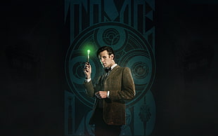 men's brown suit, Doctor Who, Eleventh Doctor, Matt Smith HD wallpaper