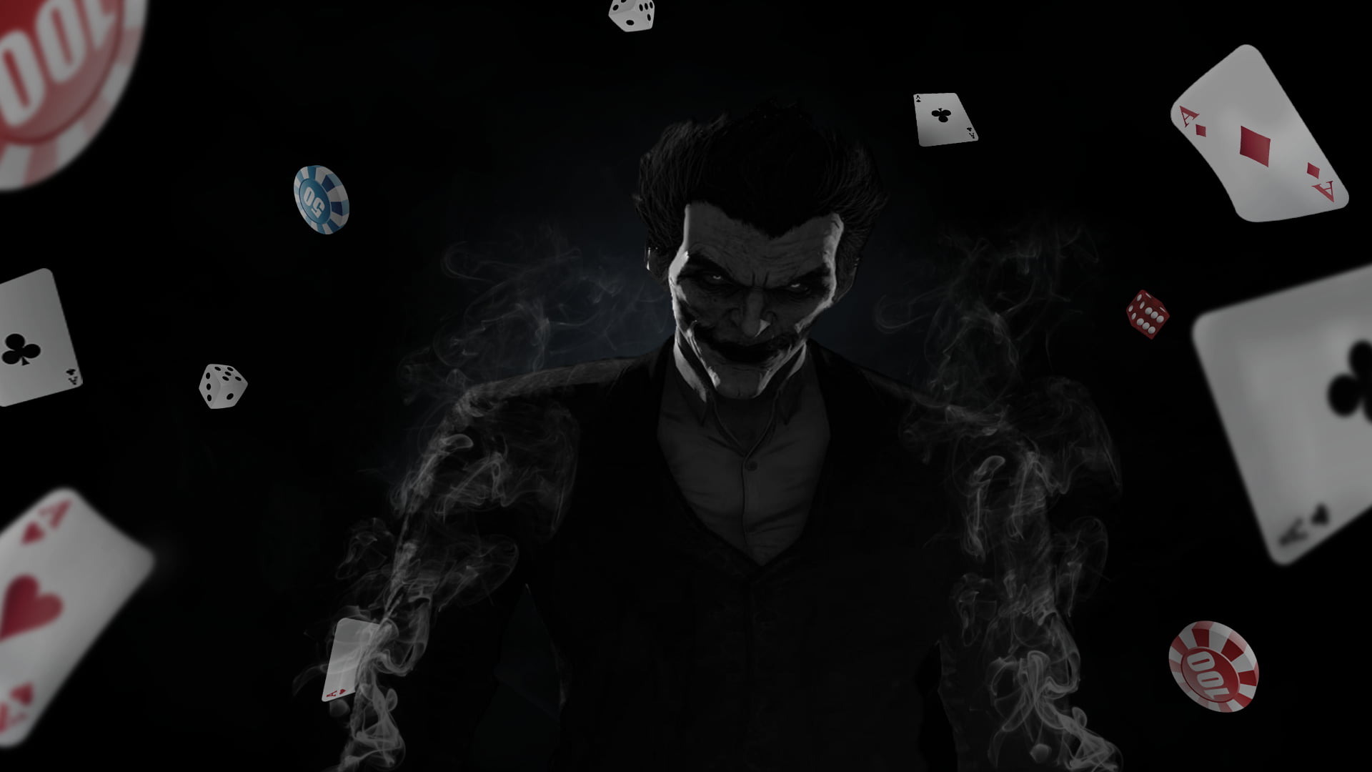The Joker with playing card poster, Joker, Batman, Batman: Arkham Origins,  comics HD wallpaper | Wallpaper Flare