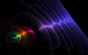 multicolored sound wave digital wall paper HD wallpaper