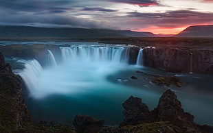 waterfalls digital wallpaper, waterfall, Iceland, landscape