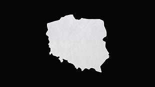 black and white background, Poland, simple, minimalism, map