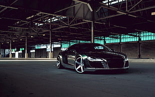 black and gray coupe, Audi, Audi R8, car