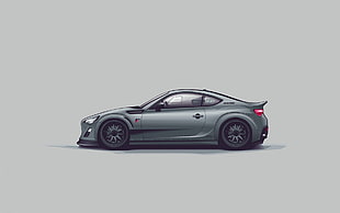 gray coupe, car, Toyota 86