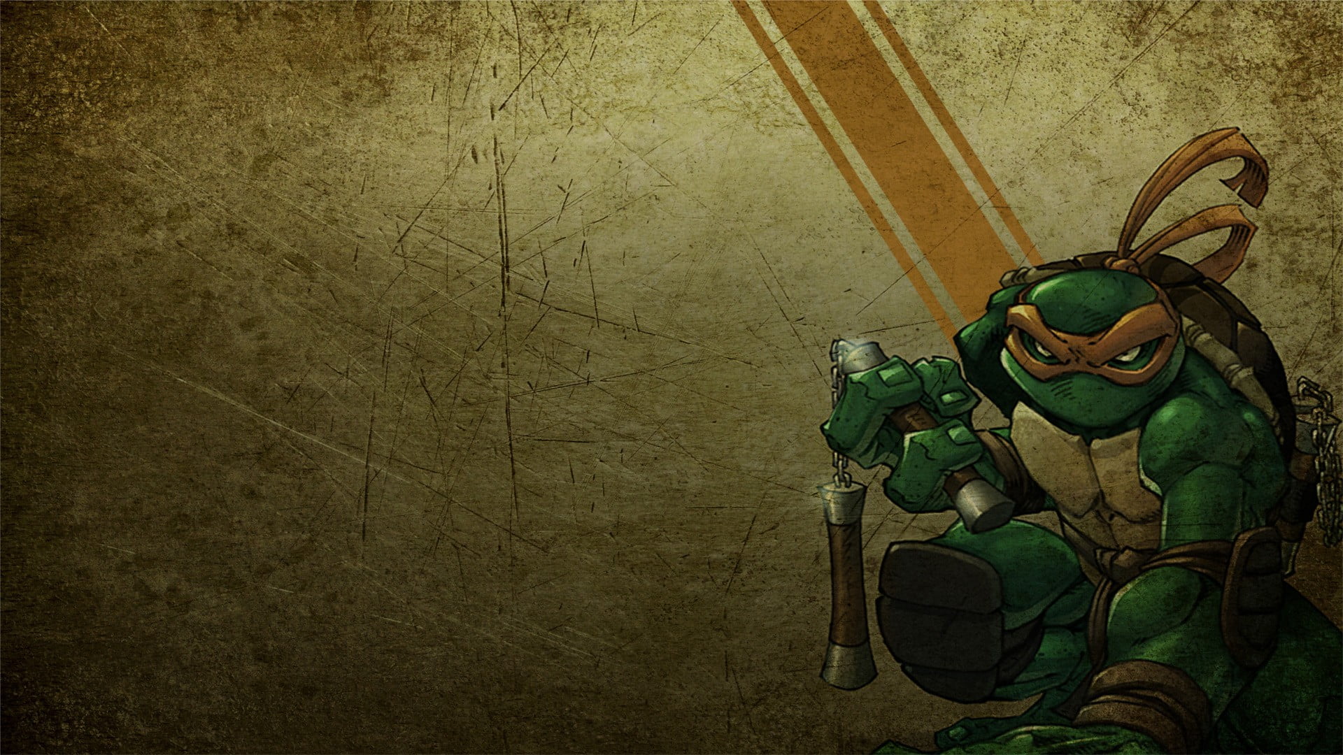 Michelangelo Teenage Mutant Ninja Turtles illustration, Tartarugas Ninja, Teenage Mutant Ninja Turtles, Michelangelo