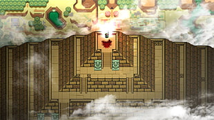game application screenshot, The Legend of Zelda, The Legend of Zelda: A Link to the Past, pyramid, Link HD wallpaper