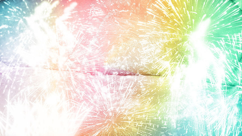 green, yellow, and orange tie-die textile HD wallpaper