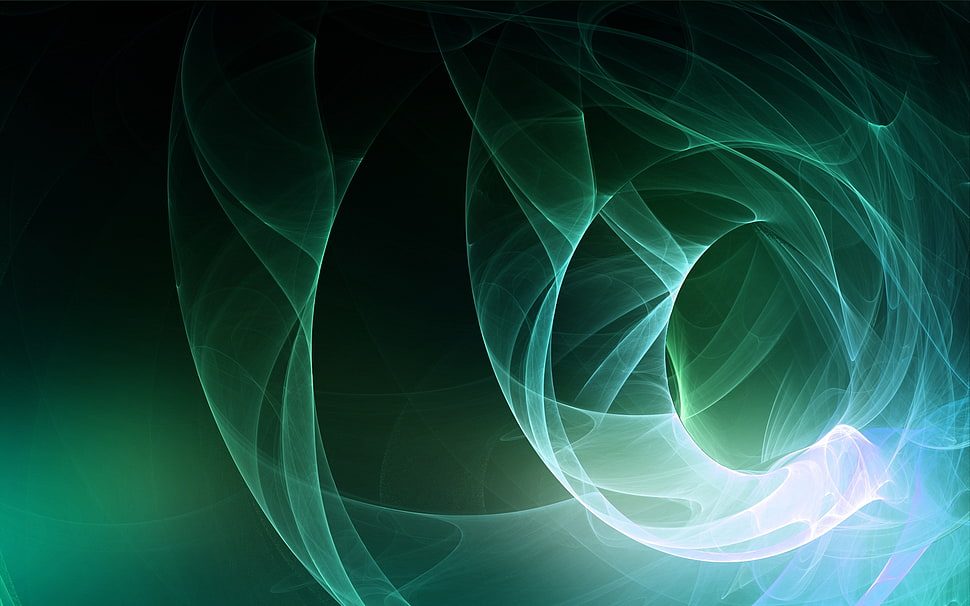 green and white light illustration HD wallpaper