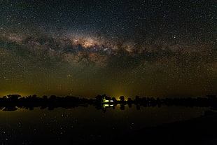 Milky Way sky, stars HD wallpaper