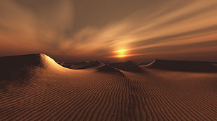 dessert plain, landscape, desert, sand, nature HD wallpaper