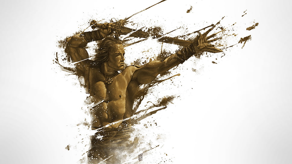 Conan the Barbarian, digital art, vector, fantasy art HD wallpaper