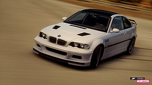 white BMW E64 M3 coupe Forza Horizondigital wallpaper, Forza Horizon, car, BMW