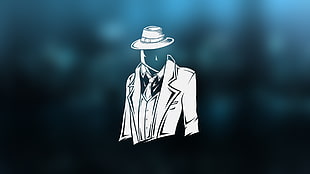 man with blazer and cap illustration