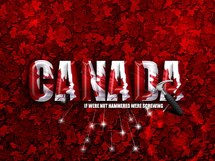 Canada if were not hammered were screwing digital wallpaper, Canada HD wallpaper