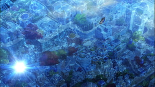 Nagi no Asukara, sea, city, sunken cities HD wallpaper