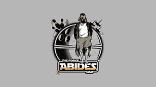 The Force Abides advertisement, The Big Lebowski, Star Wars, crossover, The Dude HD wallpaper