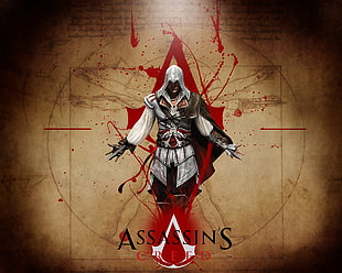 Assassin's Creed digital wallpaper, video games, Assassin's Creed, Ezio Auditore da Firenze, artwork