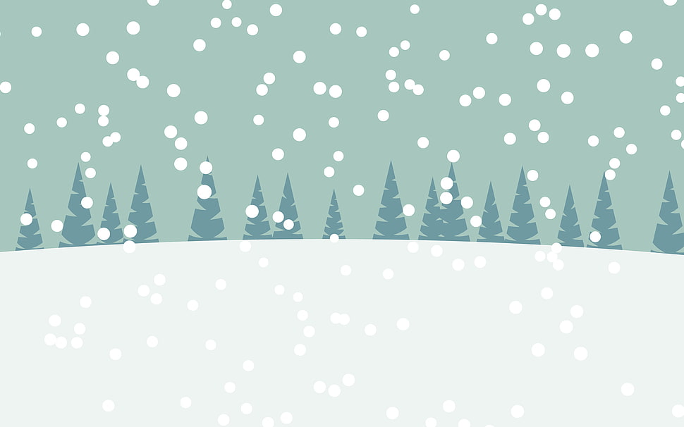 illustration of pine trees, artwork HD wallpaper