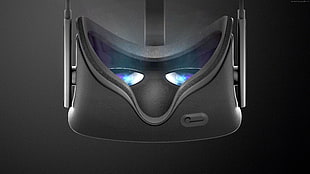 virtual reality glasses on gray surface
