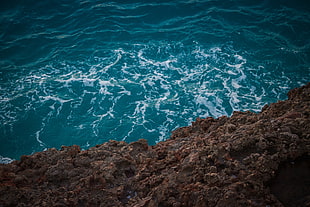 body of water, Sea, Stones, Foam