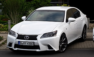 white Lexus sedan