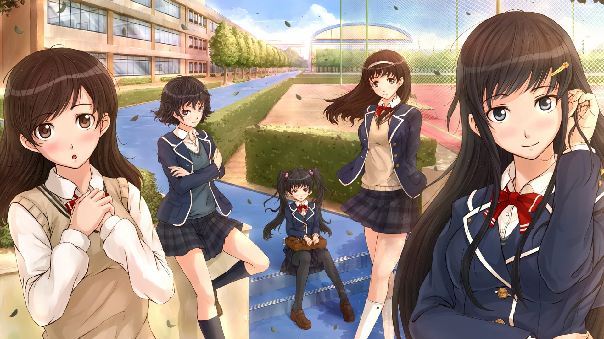 Anime girl wearing a school uniform by 耳かき