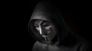 Anonymous illustration, hacking, hackers, V for Vendetta HD wallpaper