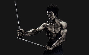 Bruce Lee, Bruce Lee, men, warrior, actor HD wallpaper
