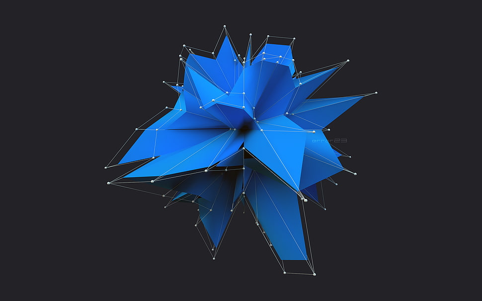 blue geometric wallpaper, abstract HD wallpaper