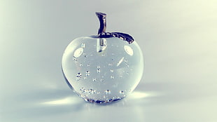 clear glass apple figurine, Apple Inc., apples HD wallpaper