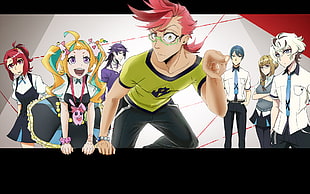 red haired anime character, Kiznaiver, Takashiro Chidori, Niiyama Niko, Tenga Hajime