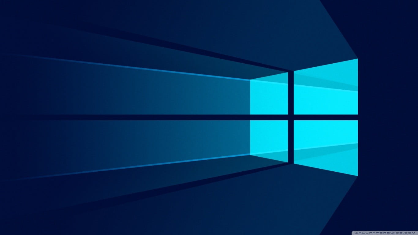 Black And Blue Wooden Table Windows 10 Microsoft Minimalism