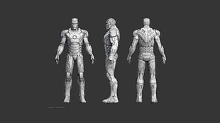 Iron Man illustration, Iron Man, Marvel Cinematic Universe, simple background, Iron Man 3