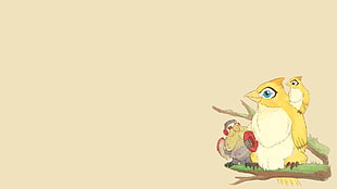 yellow birds illustration, Overwatch, birds, Bastion (Overwatch), Torbjörn (Overwatch)