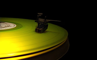 green vinyl record, music, vinyl