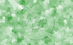 green and white wallpaper, Ubuntu