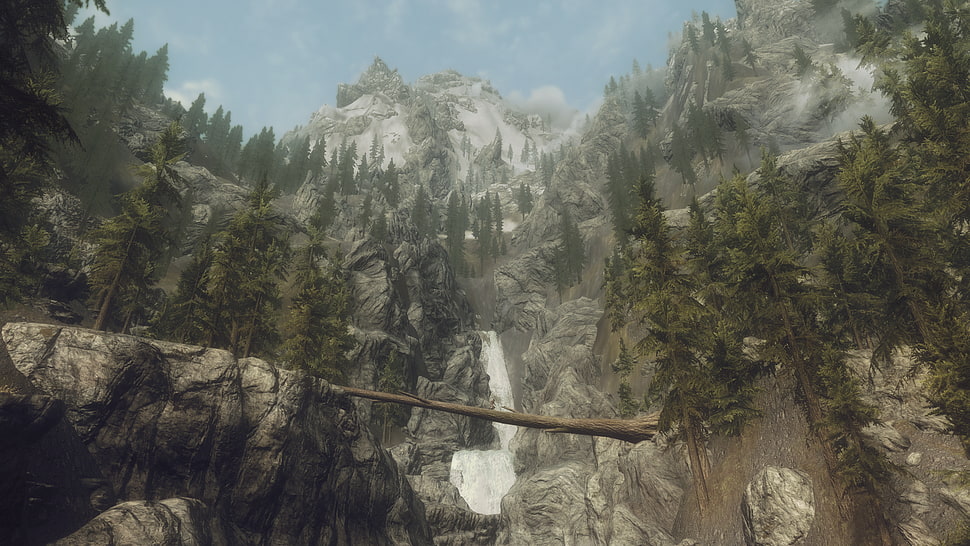 rock mountain, The Elder Scrolls V: Skyrim, video games HD wallpaper