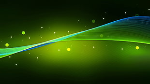 macro photography of green light