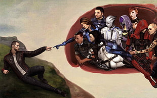 Deadpool 2 Creation of Adam painting