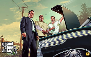 Grand Theft Auto Five cover, Grand Theft Auto V, Grand Theft Auto, video games, Trevor Philips