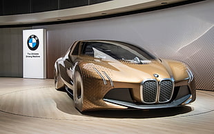 gold BMW concept car HD wallpaper