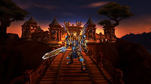 fantasy 3D game character, World of Warcraft: Warlords of Draenor, Photoshop, Paladin, Ashran