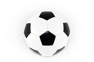 white and black soccer ball