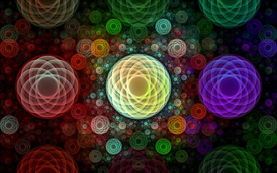 black, pink, red, and yellow wallpaper HD wallpaper