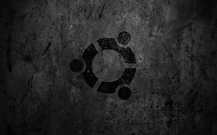 round black logo, Ubuntu HD wallpaper