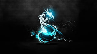 blue dragon wallpaper, animals, Kali Linux