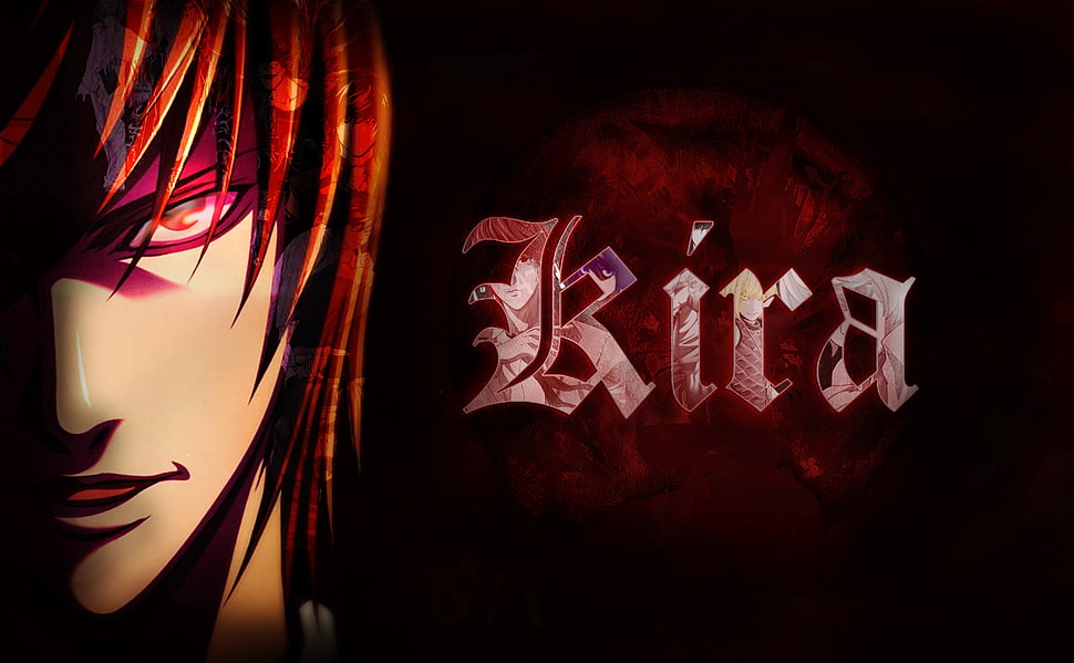 Kira anime character graphic wallpaper, Death Note, Yagami Light, anime HD wallpaper