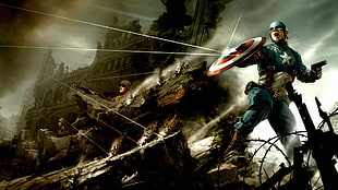 Captain America illustration, fantasy art, digital art, Captain America, Marvel Comics