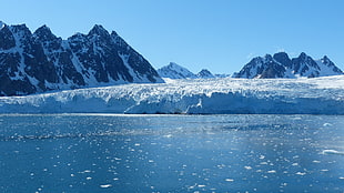 white ice mountain during daytime HD wallpaper