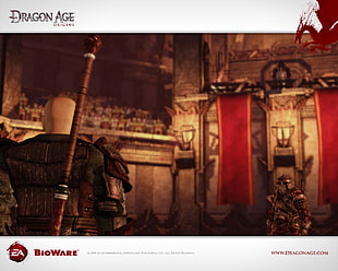 brown wooden framed glass top table screenshot, video games, Dragon Age, Dragon Age: Origins HD wallpaper